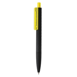 XD Collection X3 puha tapintású, fekete felületű toll, sárga
